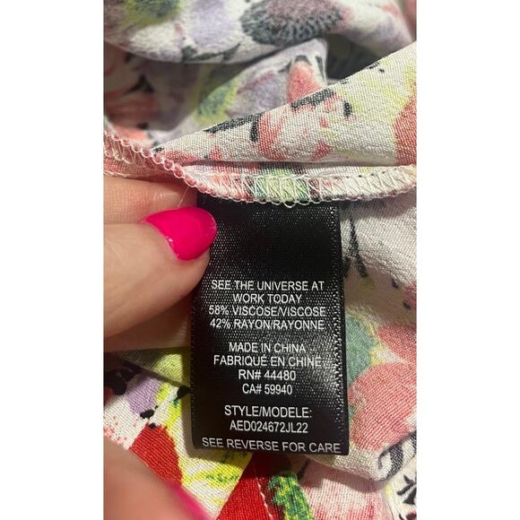 NWT AFRM Caprice Ditzy Floral Long Slv Minidress  Y2k Garden Party Brunch Sz M - Picture 8 of 9